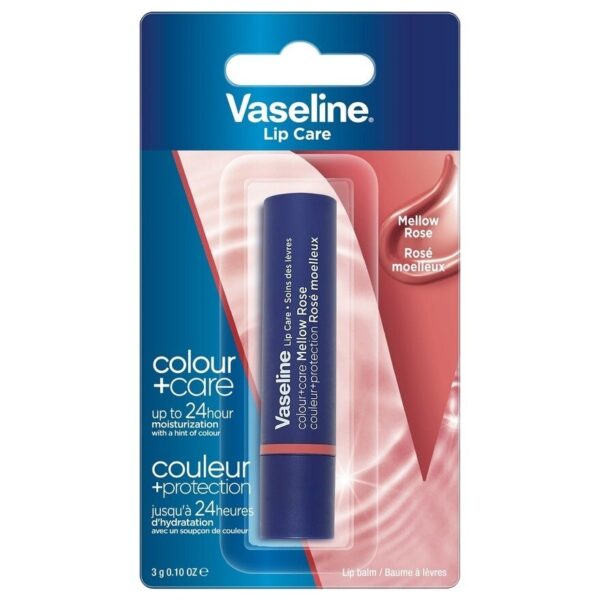Vaseline Lip Care Colour+ Care Mellow Rose 3 G. ลิปบำรุงริมฝีปาก สดใส ฉ่ำวาว ชุ่มชื้น Оригинал
