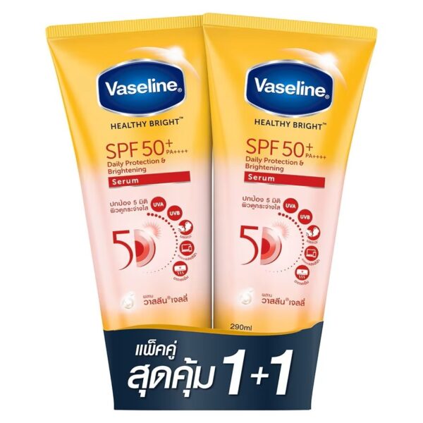 Vaseline Healthy Bright Daily Protection Brightening Serum SPF50+PA++++ 290 Ml.Twin P Оригинал