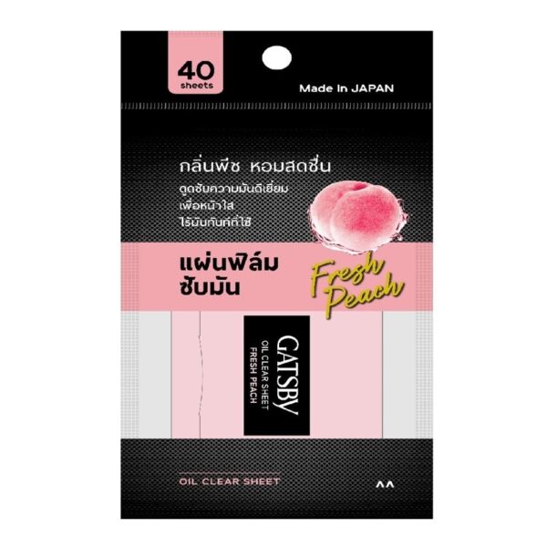 Gatsby Oil Clear Sheet Freash Peach 40'S แผ่นฟิล์มซับมันสีชมพู Оригинал
